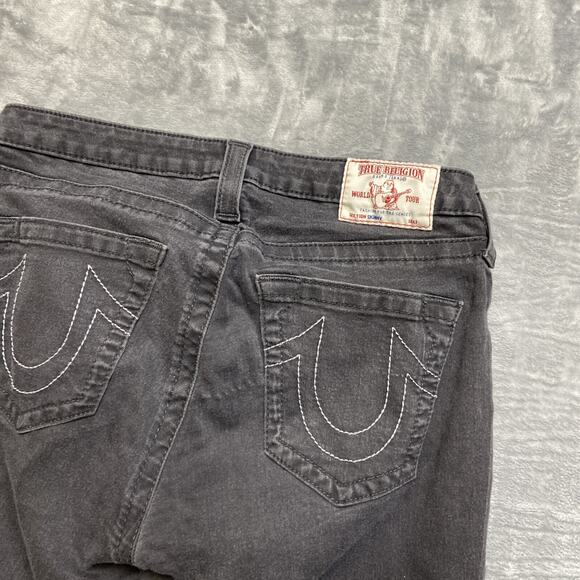 True Religion Skinny Jeans Women’s Size 31 Black Denim *Stretch Marks* - Picture 10 of 12